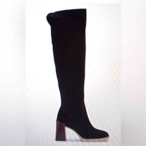 Vince Camuto Elegant Black Over the Knee Boots - Picture 3 of 9